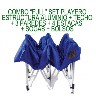 Set Playero Plegable 3H Full Estructura de Aluminio