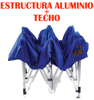 Carpa Plegable o Gazebo 3H - Estructura de Aluminio + Techo