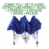 Set Playero Plegable 3H Full Estructura de Hierro Zincado