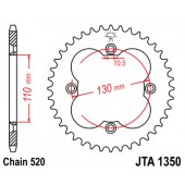 CORONA ALUMINIO(JTA1350.38) O HIERRO(JTR1350.38) JT SPROCKET AMERICANA 38 DIENTES  PARA VARIOS MODELOS