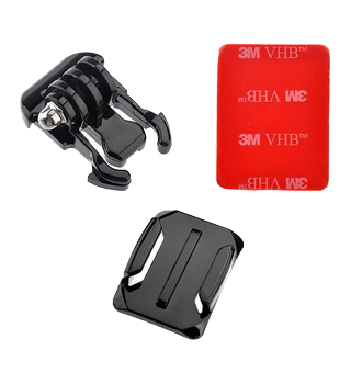 Hebilla Base Y Adhesivo Curvo Montaje Casco para Gopro 1, 2, 3 y 3+