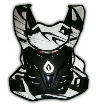 Pechera Sixsixone Roost Rogue Blanca con Negro para MX, ATVs